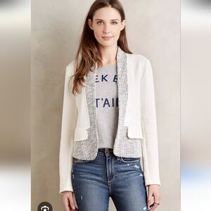 Anthropology By Dolan White and Gray Blazer